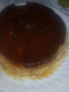 Una foto de Flan de turron de chocolate blanco