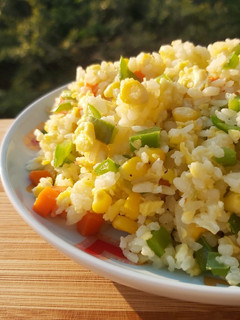 三色蔬食咖哩蛋炒飯 的食譜成品照片