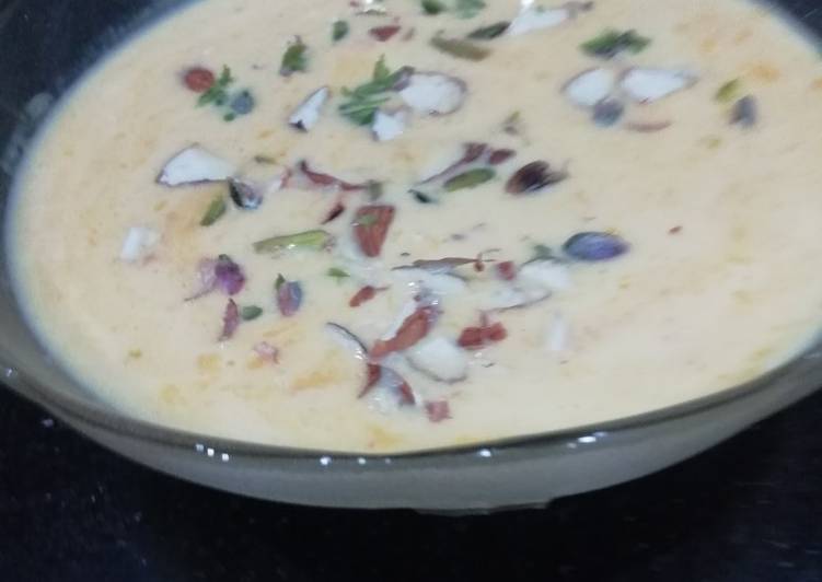 Easiest Way to Prepare Ultimate Kesar Mango Firni Cooking Basics for Newbies
