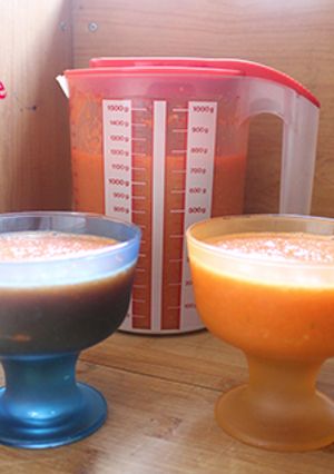 Una foto de Gazpacho de sandía y pepino