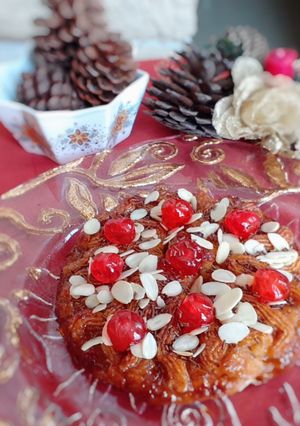 Foto di Torta Scabin alla marmellata di pesche, mandorle e cioccolato