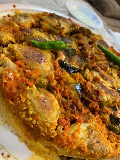 صورة لوصفة مقلوبة الباذنجان بالرز المصري 😋