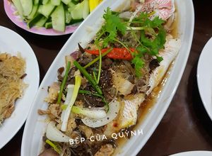 Hình của món Cá hồng biển hấp.