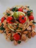 Spaghetti quadrati con pesce spada 🌷