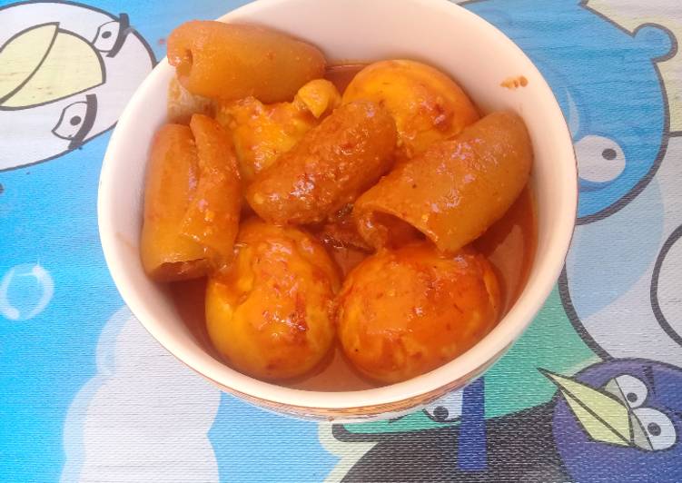 Kikil telur balado