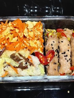 蔬菜里肌肉捲便當 的食譜成品照片
