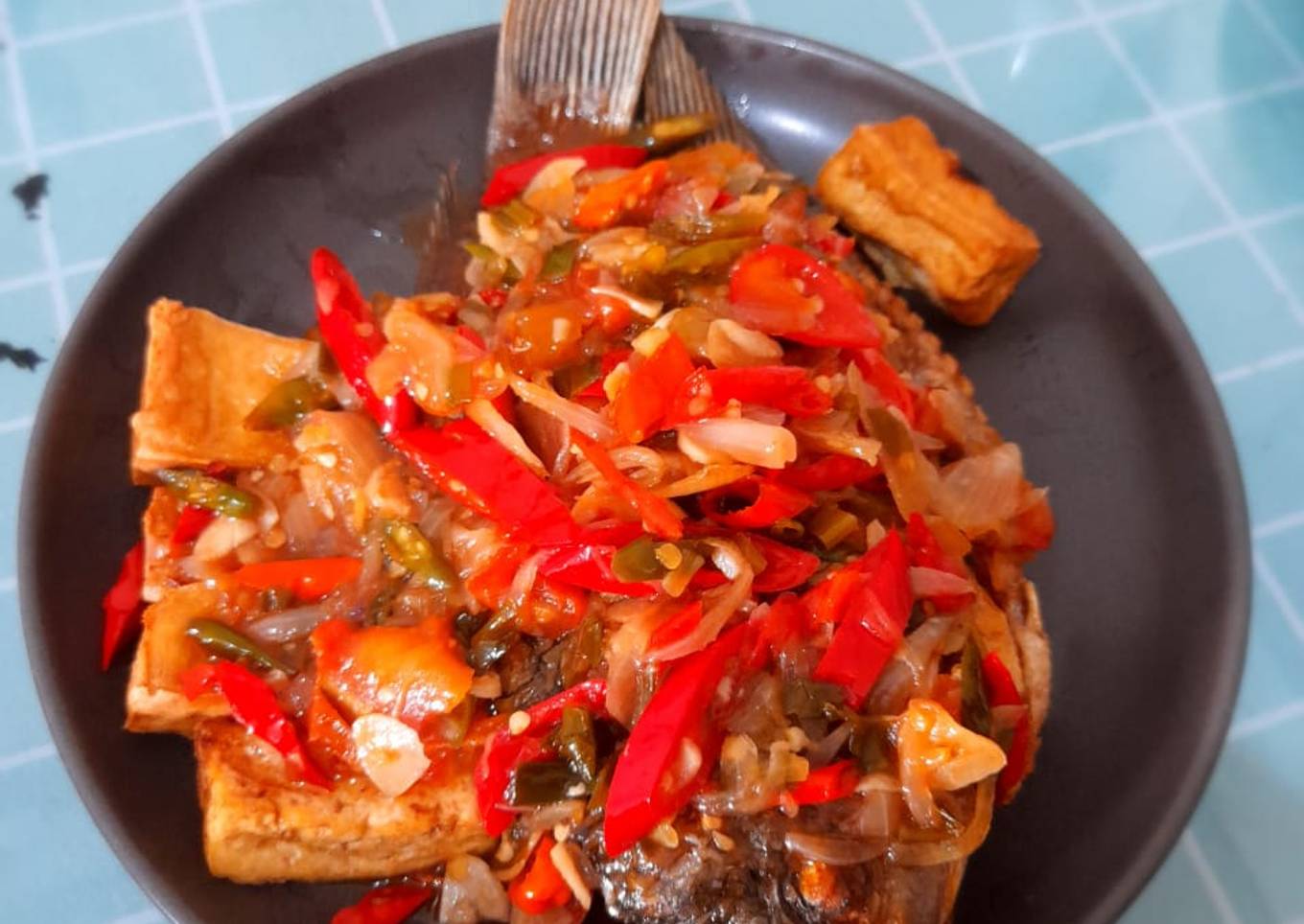 Ikan Gurame Asam Manis pedas