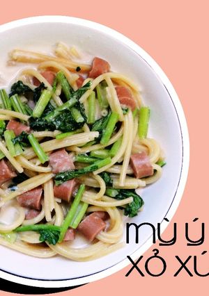 Hình của món MỲ Ý XỎ XÚC XÍCH nhà làm!.