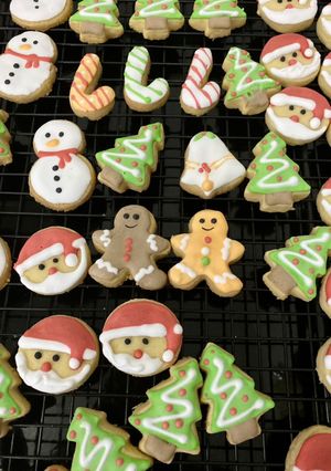 Foto resep Vanilla white cookies with icing sugar