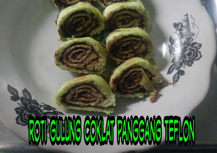 Roti Gulung Coklat Panggang Teflon