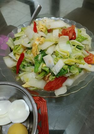 Foto resep Cah Sawi Putih dan Tomat Telur. Comfort food