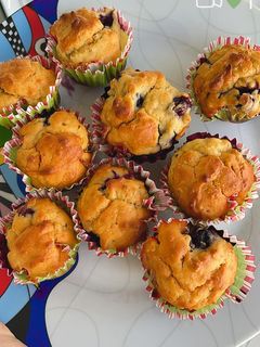 Φωτογραφία της συνταγής Muffins με ανθότυρο και μύρτιλα
