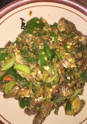 Foto resep Ikan asin masak cabai hijau#DiRumahAjah #pemburuCelmek #AudisiDutaRecoool