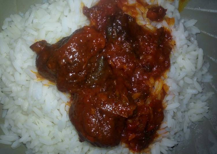 Simple Way to Prepare Great While rice and stew Cooking Basics for Beginners