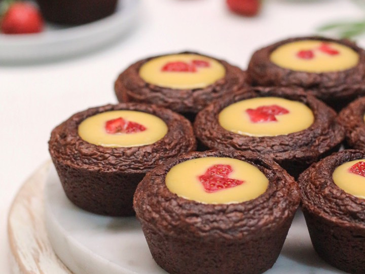 Resep Strawberry Cheese in Brownies Cup, Lezat Sekali