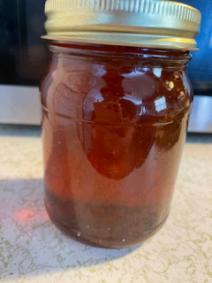 A picture of Homemade pancake syrup.