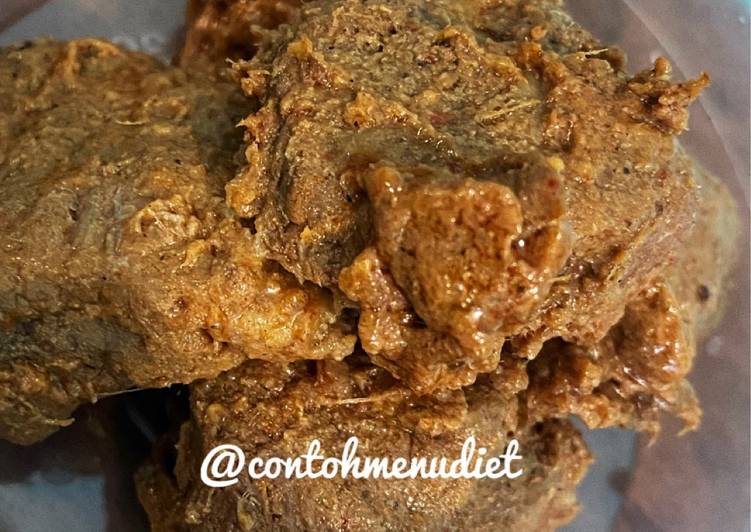 Masakan Populer Rendang Sehat Tanpa Santan Slow Cooker diet aman kolesterol Gurih Mantul