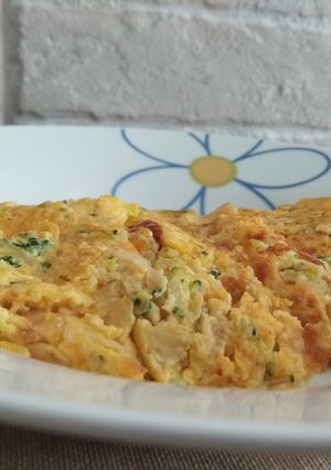 Foto principal de Tortilla de calabaza, cebolla y brócoli
