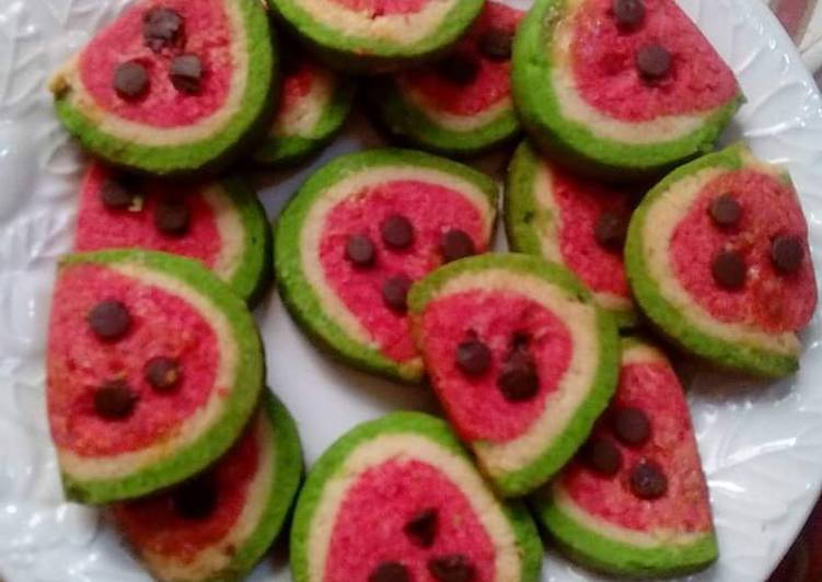 Simple Way to Prepare Homemade Water Melon Cookies