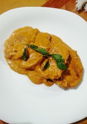 Una foto de Lomo de cerdo enchipotlado