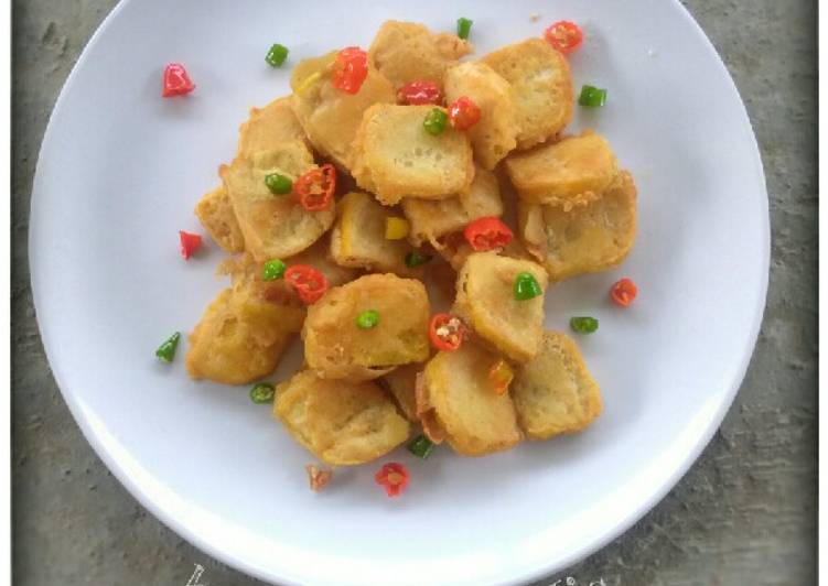 Tahu goreng tepung cabe garem