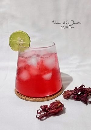 Foto resep Nam Kra Jeab | Es Teh Rosella ala Thailand
