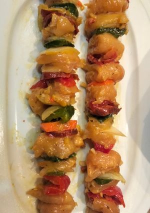 Una foto de Brochetas de Solomillos de Pollo