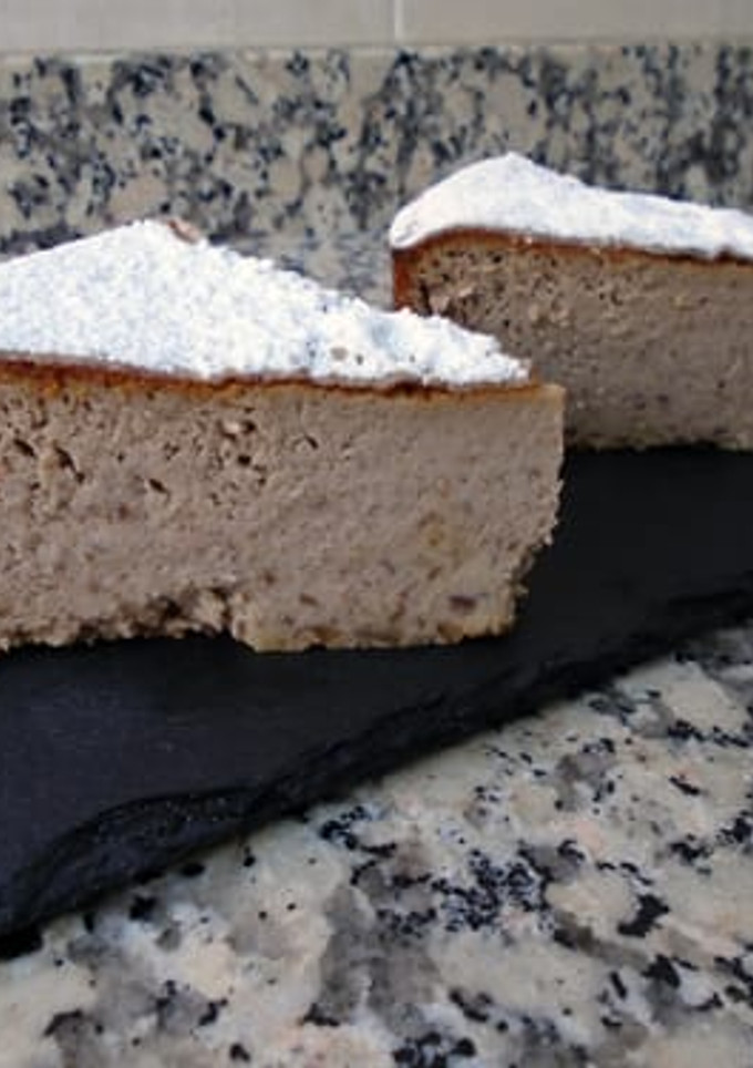 Una foto de Tarta de queso y castañas