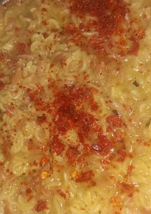 صورة لوصفة لسان العصفور مع اندومي😋