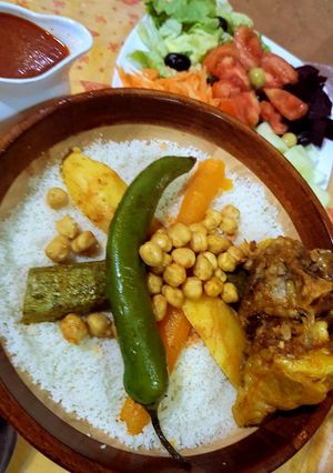 A picture of Algerian Couscous.