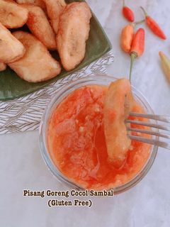 Foto resep Pisang Goreng Cocol Sambal (Gluten Free)