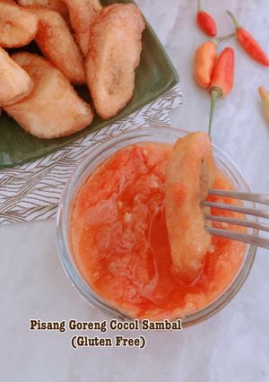 Foto resep Pisang Goreng Cocol Sambal (Gluten Free)