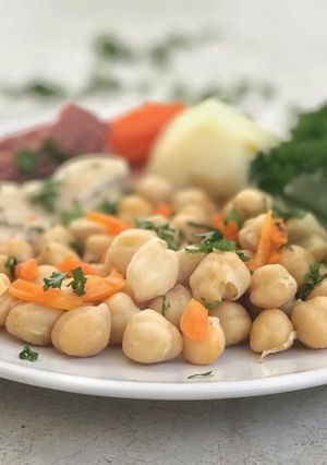 A picture of Delicious Madrid-Style Chickpea Stew (Cocido Madrileño) – Easy and Tasty Recipe.