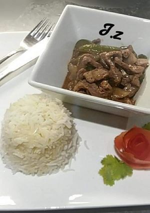 A picture of 🥗🥓 Pepper Steak 🥓🥗.