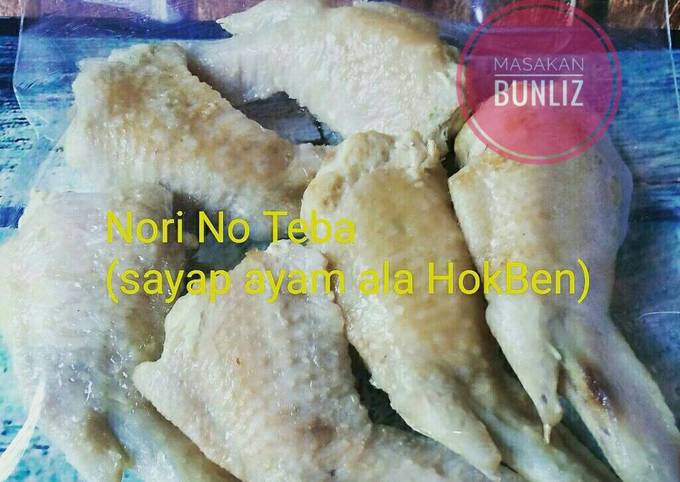 Nori No Teba (sayap ayam tanpa tulang) ala hokben