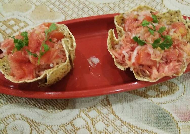 Simple Way to Make Ultimate Papad katori lachha Salad