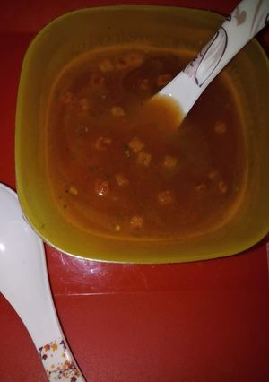 A picture of Carrot tomato soup.