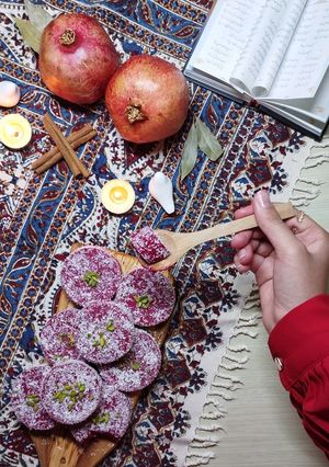 عکسی از دستور دسر لبو