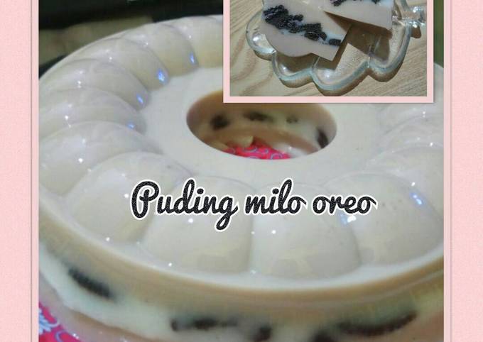 Puding Milo Oreo