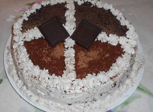 Una foto de Pastel tipo tiramisu