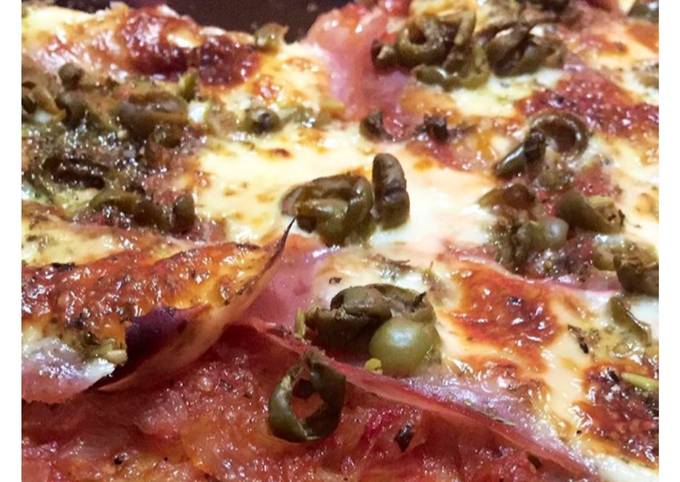 Pizza casera ?❤️ Receta de Dulce Despertar- Cookpad
