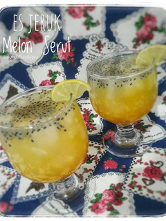 Foto resep Es Jeruk Melon Serut