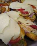 Sándwich de saltimboca de pollo