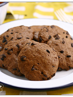 A picture of Chocolate Chip Cocoa Cookies.