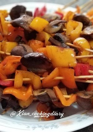 Foto resep Sate Jamur Paprika