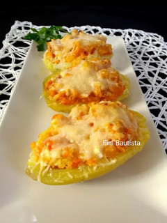 Una foto de Patatas rellenas de atún y huevo