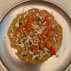 A picture of Leftover Chapati masala papad.