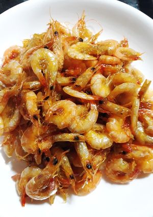 Hình của món Tôm rim mặn ngọt.