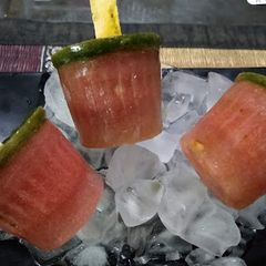 A picture of Watermelon popsiles.