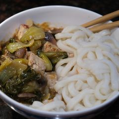 A picture of Bok choy in black bean sauce.